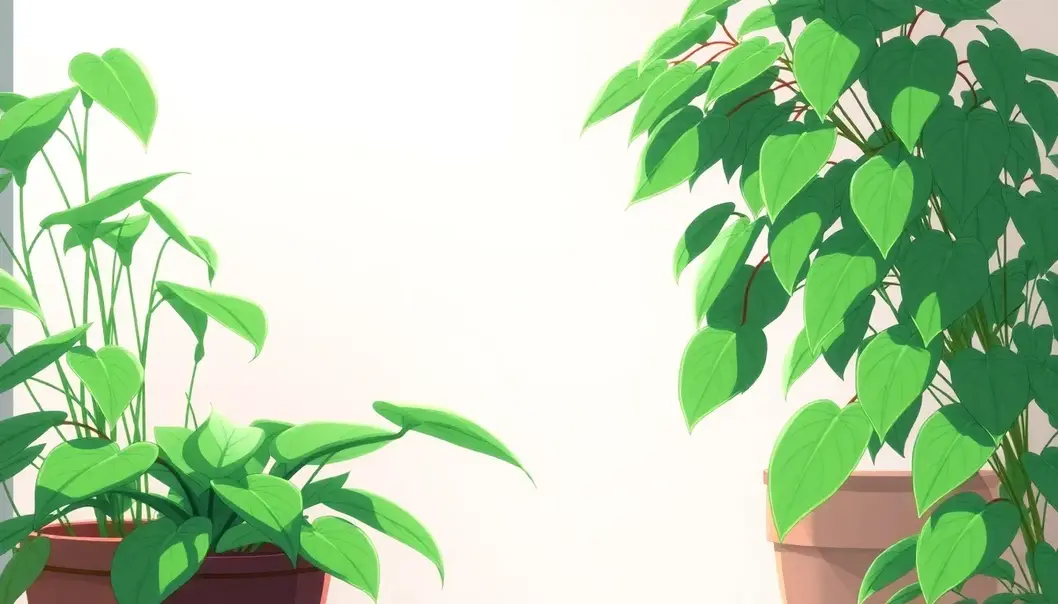 Snake and ZZ Plants enhancing a cozy, anime-themed room.