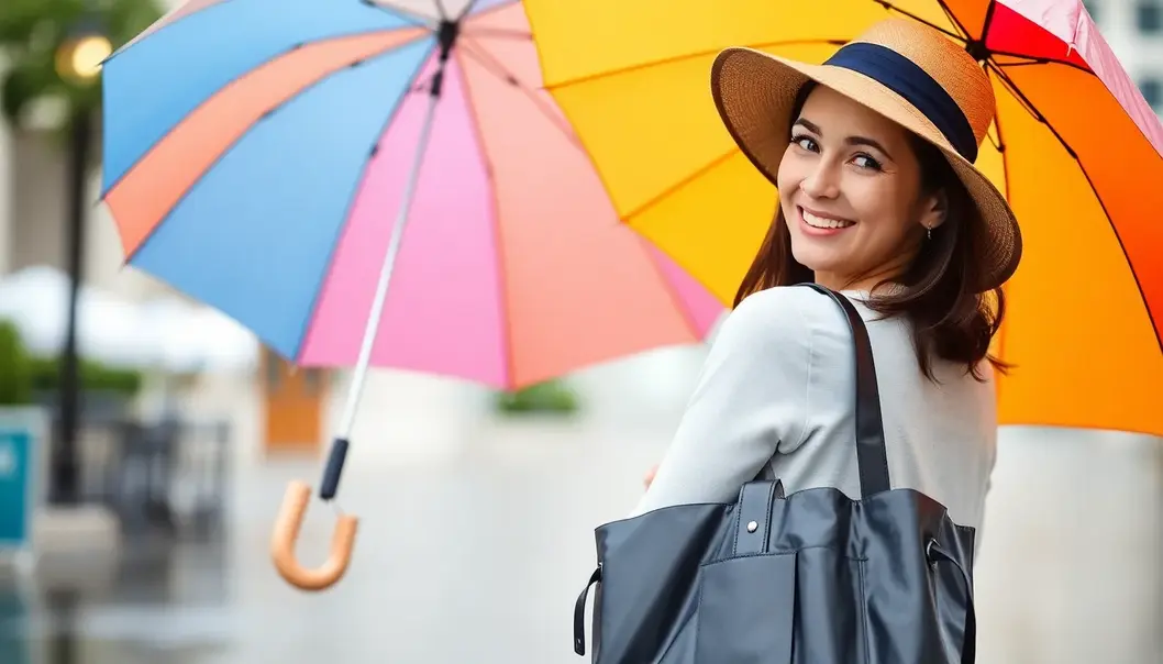 New moms can stay stylish and dry with essential rainproof outfits.